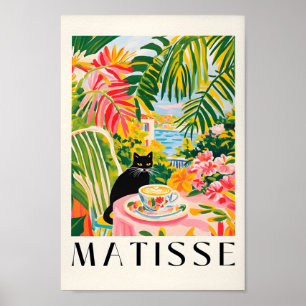 Funny kaffeutskrift, Black Cat Wall Art, Henri Mat Poster