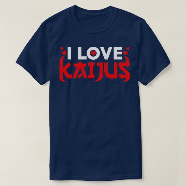 Funny Kaiju Japansk monster I Kärlek Kaijus Gift T Shirt (Design framsida)