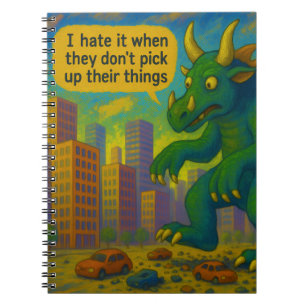 Funny Kaiju monsterkonst som börjar på sak Fantasy Anteckningsbok