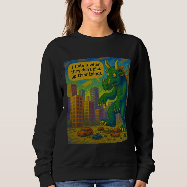 Funny Kaiju monsterkonst som börjar på sak Fantasy T Shirt (Framsida)