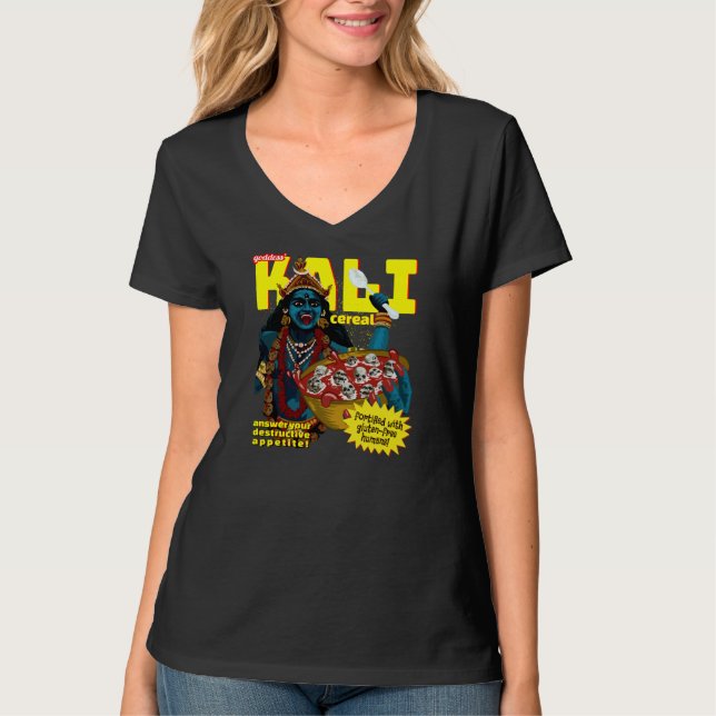 Funny Kali Hindu-gudinna Design T Shirt (Framsida)