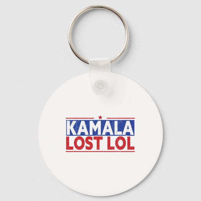 Funny Kamala Borttappad Lol Funny Anti Kamala för  Nyckelring (Framsida)
