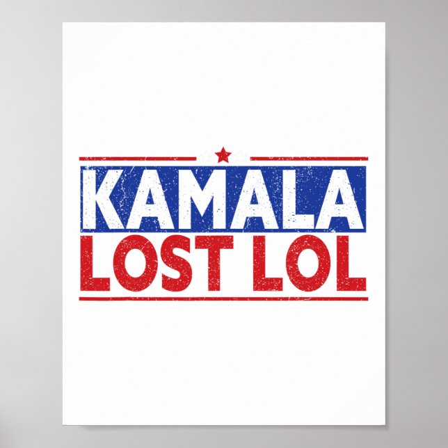Funny Kamala Borttappad Lol Funny Anti Kamala för  Poster (Framsidan)
