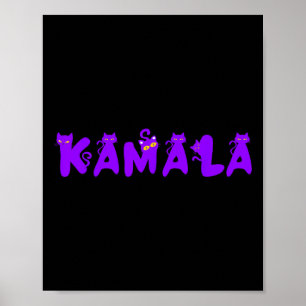 Funny Kamala Cat Dam Kamala Harris President 2024 Poster