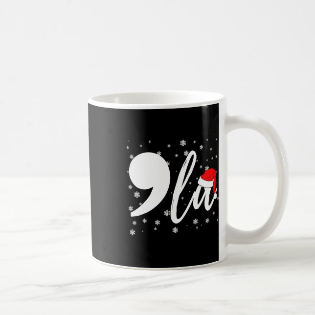 Funny Kamala Harris 2024 Comma La jul åt mig Kaffemugg (Höger)