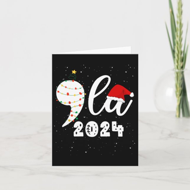 Funny Kamala Harris 2024 Comma La jul Kort (Framsida)