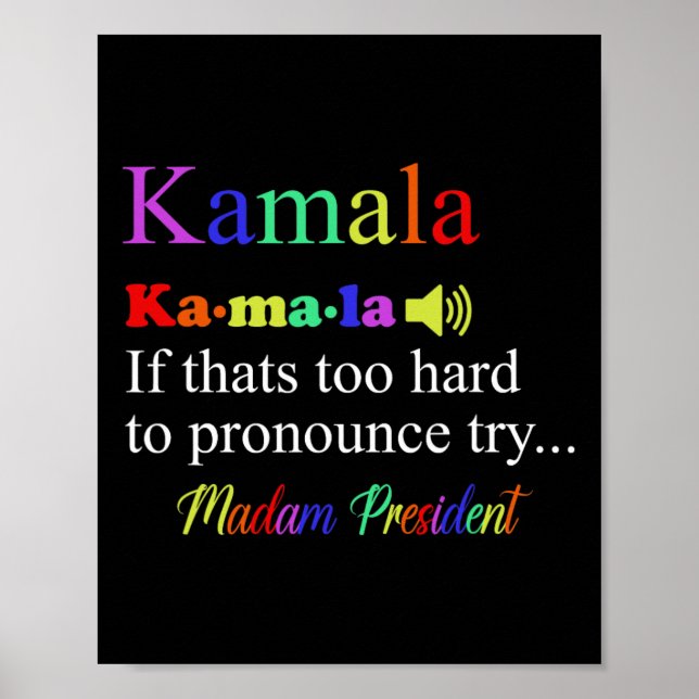 Funny Kamala Harris 2024 Fru talman Harris Poster (Framsidan)