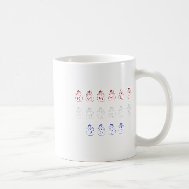 Funny Kamala Harris 2024 God jul Lettering Kaffemugg (Höger)