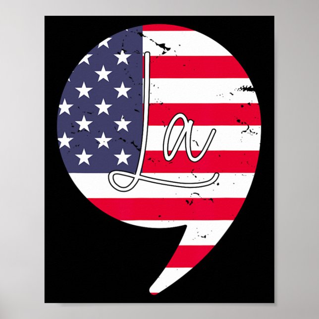 Funny Kamala Harris 2024 President Comma La Americ Poster (Framsidan)