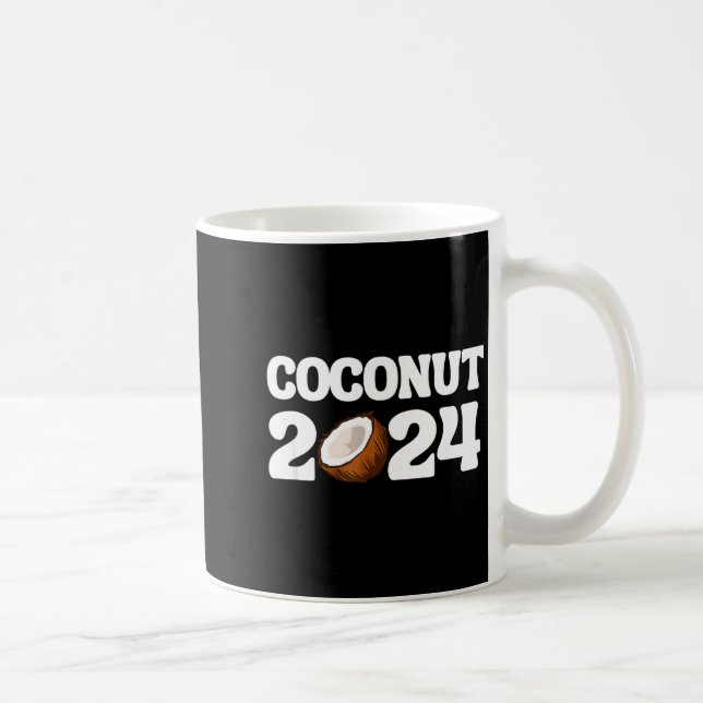 Funny Kamala Harris 2024 Statement Democrat Coconu Kaffemugg (Höger)