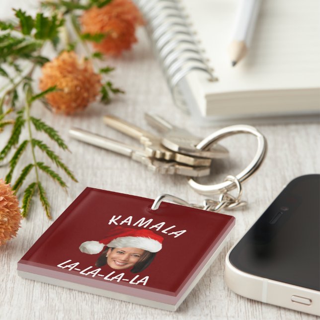 Funny Kamala Harris Ansikte Santa Hat jul (Högra Framsidan)