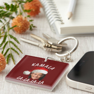 Funny Kamala Harris Ansikte Santa Hat jul