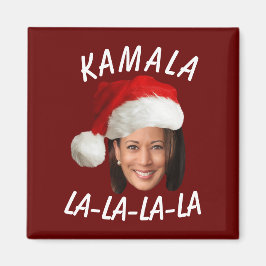 Funny Kamala Harris Ansikte Santa Hat jul Magnet