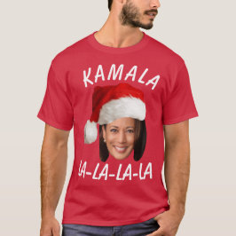 Funny Kamala Harris Ansikte Santa Hat jul T Shirt