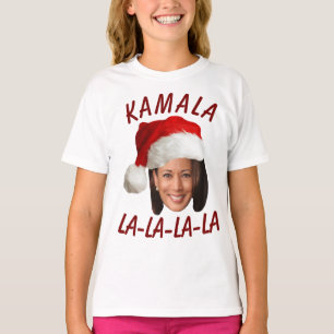 Funny Kamala Harris Ansikte Santa Hat jul T Shirt
