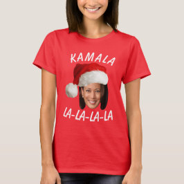 Funny Kamala Harris Ansikte Santa Hat jul T Shirt