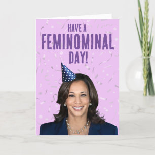 Funny Kamala Harris Birthday - Feminomininaldagen Kort