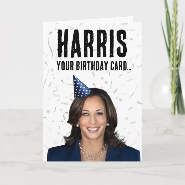 Funny Kamala Harris Birthday - Harris ditt kort (Framsida)