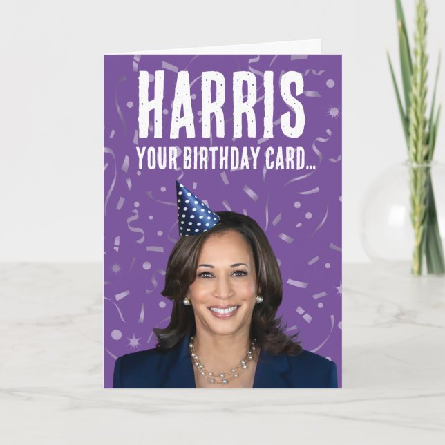 Funny Kamala Harris Birthday - Harris ditt kort (Framsida)