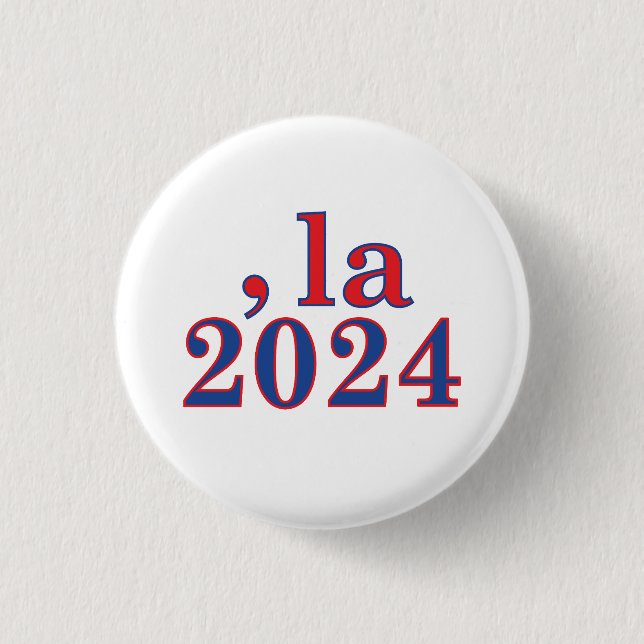 Funny Kamala Harris Comma La 2024 Knapp (Framsida)