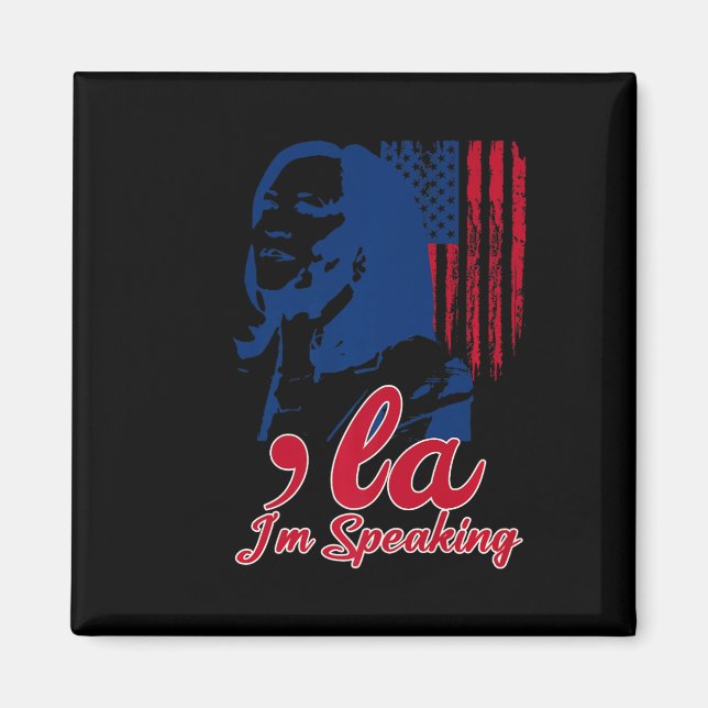 Funny Kamala Harris Comma La Im Speaking Magnet (Framsidan)