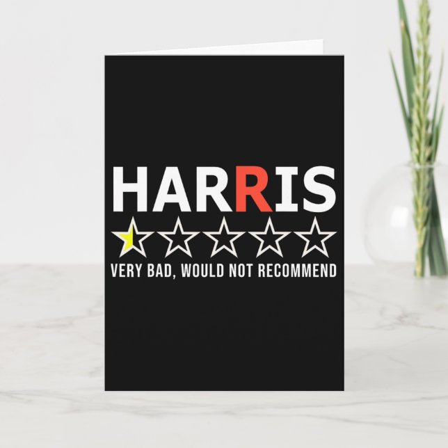 Funny Kamala Harris Very D Would Not Recommend Vot Kort (Framsida)