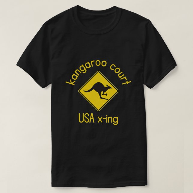 Funny Kangaroo Court USA Crossing Xing ULTRA MAGA T Shirt (Design framsida)