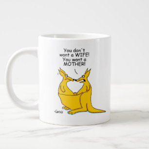 Funny Kangaroos Tecknad Jumbo Mugg
