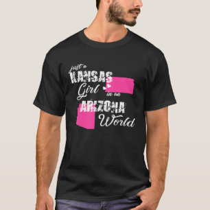 Funny Kansas Shirts Bara en Kansas-flicka i Arizo T Shirt