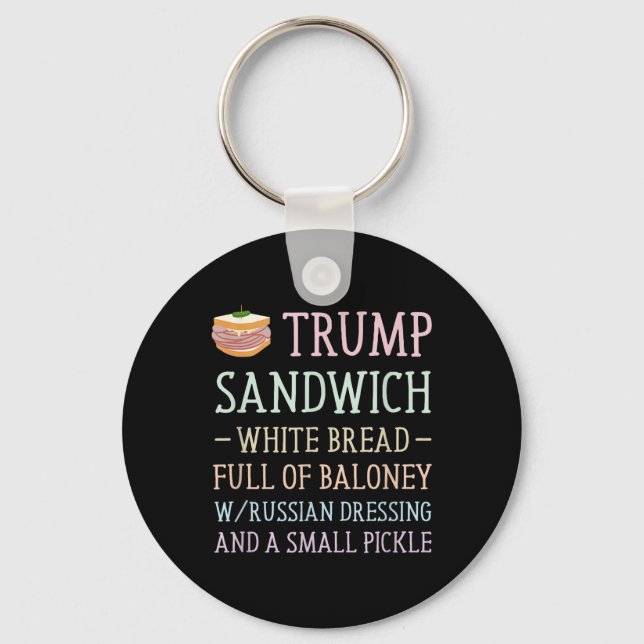 Funny kantutjämning för sandwich-signal nyckelring (Framsida)