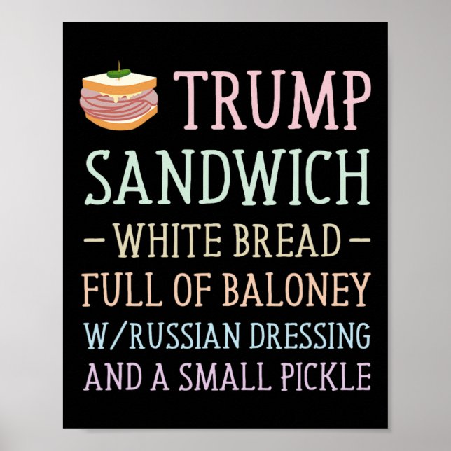Funny kantutjämning för sandwich-signal poster (Framsidan)