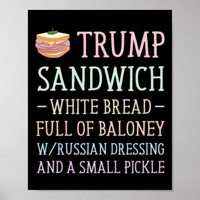 Funny kantutjämning för sandwich-signal poster (Framsidan)