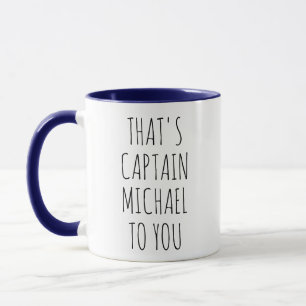 Funny kapten Namn Nautical Leader Mugg