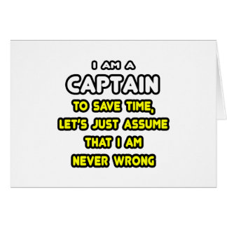 Funny kapten T-Shirts och Gifts Hälsningskort