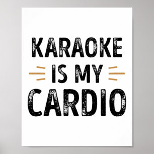 Funny Karaoke är min Cardio - singel Gift Poster