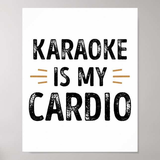Funny Karaoke är min Cardio - singel Gift Poster (Framsidan)