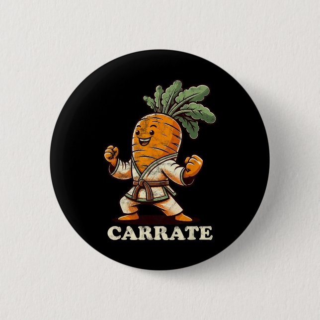 Funny Karate Carrot Carrate Karate Trainer Karate Knapp (Framsida)