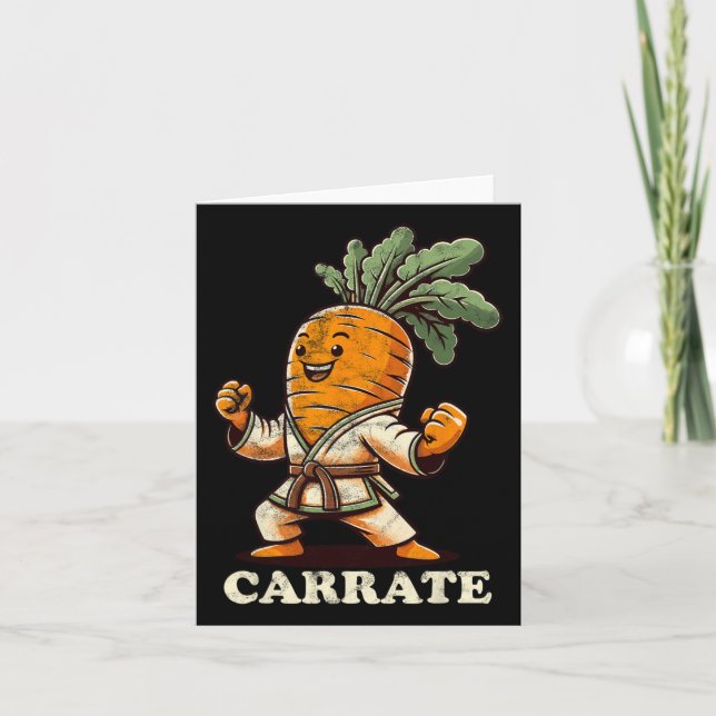 Funny Karate Carrot Carrate Karate Trainer Karate Kort (Framsida)