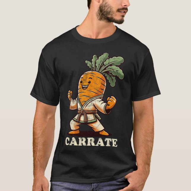 Funny Karate Carrot Carrate Karate Trainer Karate T Shirt (Framsida)