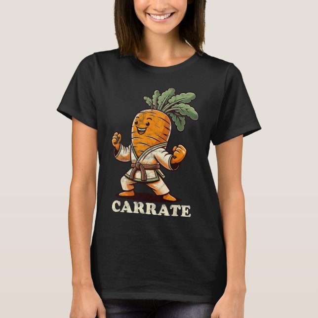 Funny Karate Carrot Carrate Karate Trainer Karate T Shirt (Framsida)