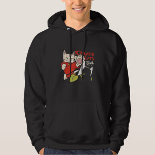 Funny Karate Cat Fighting Kitten Fighter Kattunge Hoodie