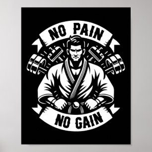 Funny Karate citerar: Ingen smärta nr.../.../.../. Poster