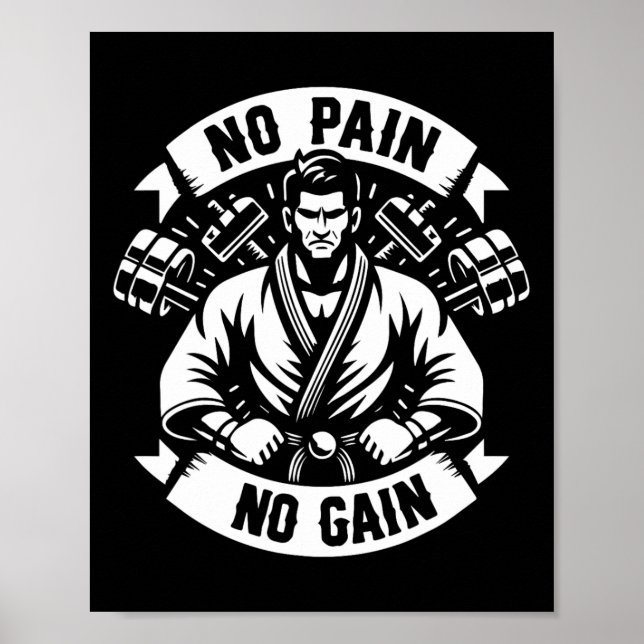 Funny Karate citerar: Ingen smärta nr.../.../.../. Poster (Framsidan)