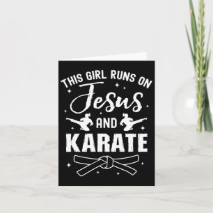 Funny Karate Design for Girls Women Karate Martial Kort