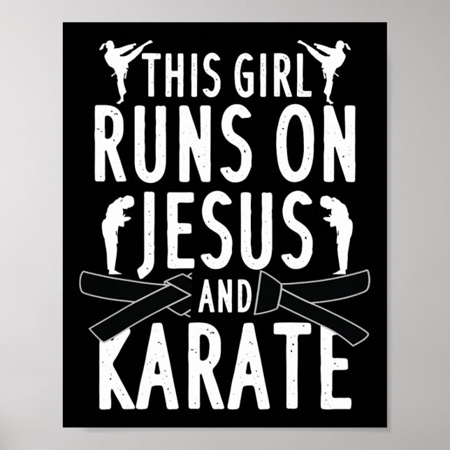 Funny Karate Design for Women Girls Karate Martial Poster (Framsidan)
