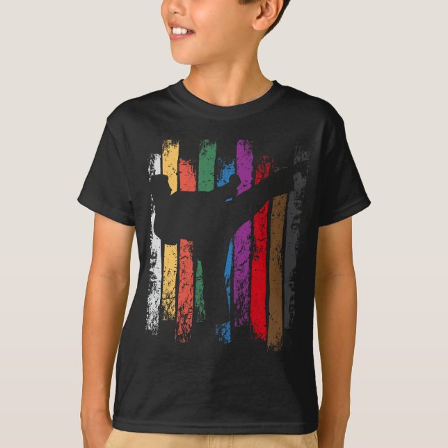 Funny Karate Design Karate Bälte Silhouettes T Shirt (Framsida)