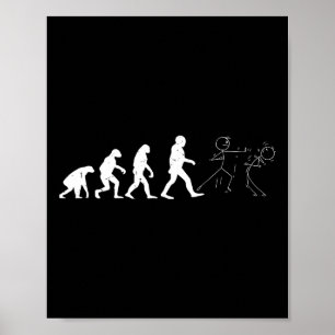 Funny Karate Evolution Karate Stick figur Poster