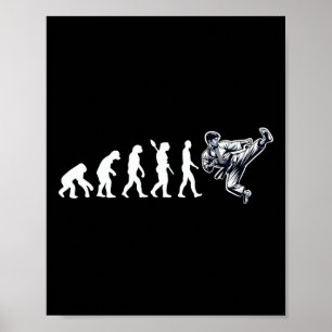Funny Karate Evolution martial Arts Älskare Karate Poster