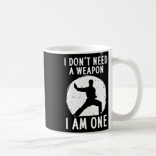 Funny Karate För manar Women Karate Black Bälte Ma Kaffemugg (Höger)