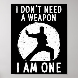 Funny Karate För manar Women Karate Black Bälte Ma Poster